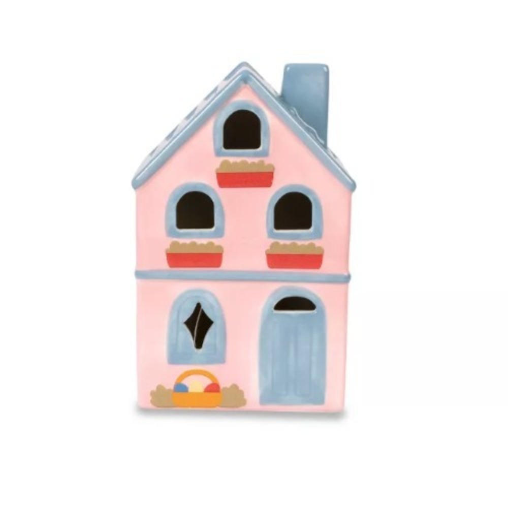 Target Bullseye ~ 6" Pink Ceramic LED Light Up House Village Easter Spring 2026